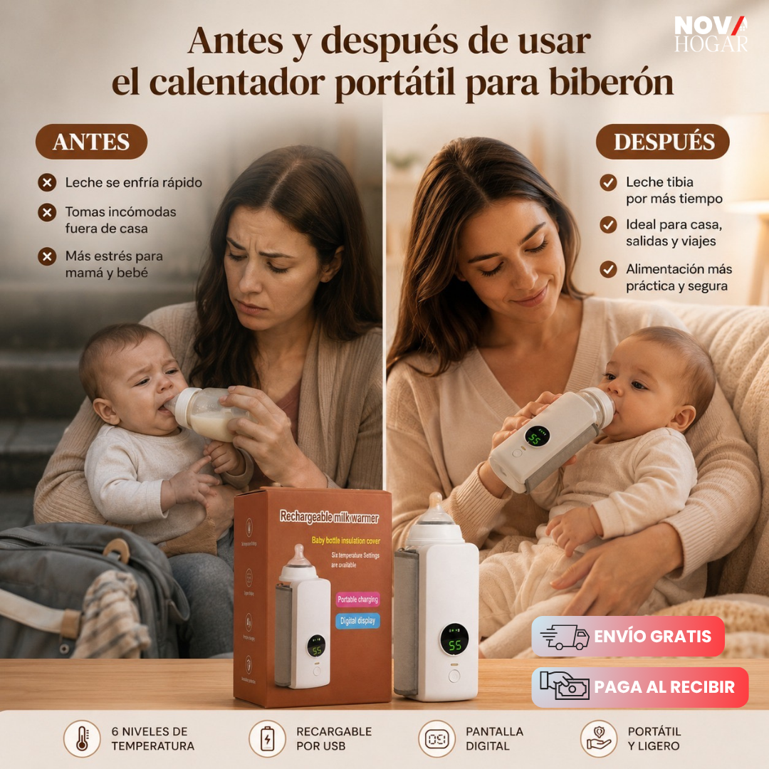 GoWarm™ Calentador de Biberón Portátil y Recargable