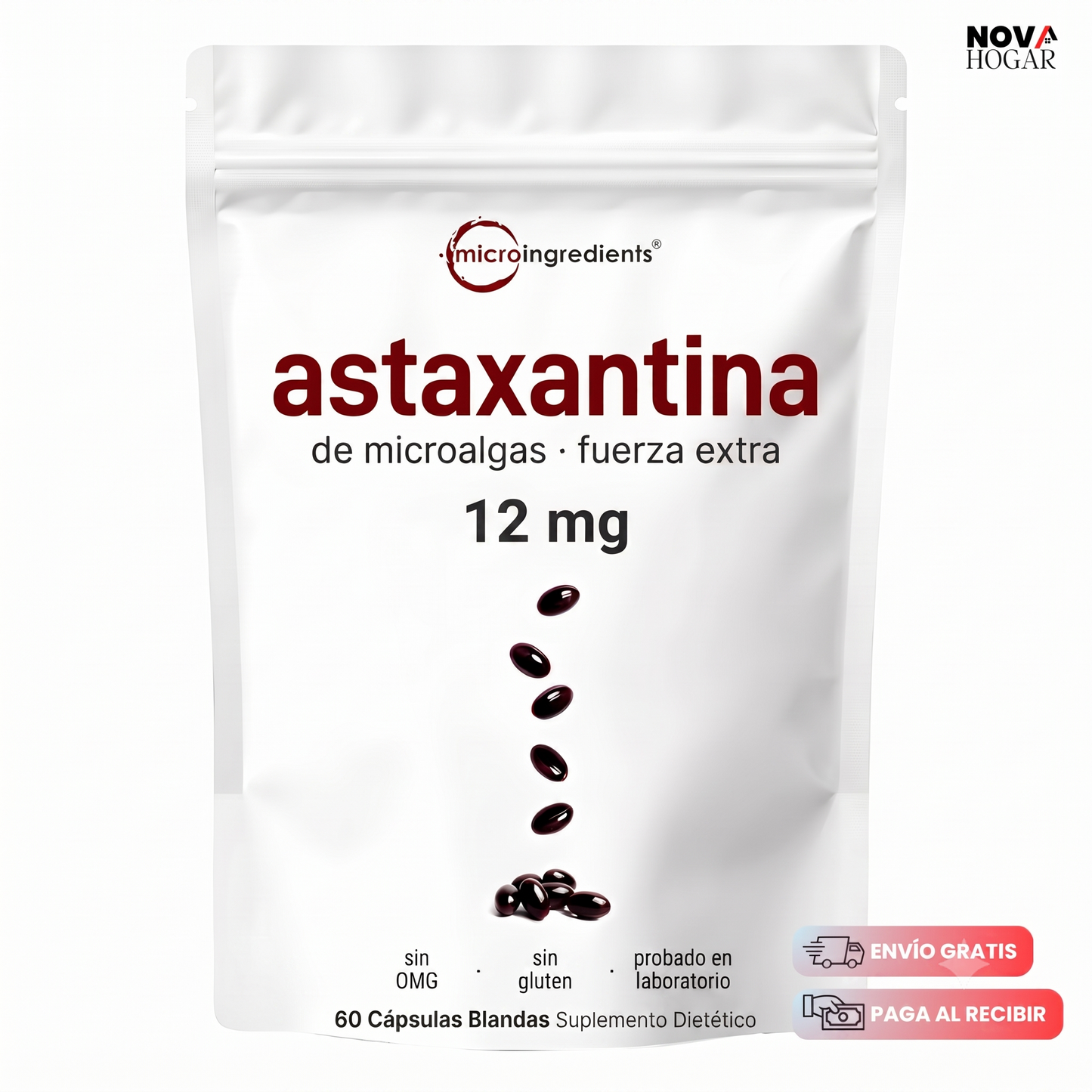 Astaxanthin En Softgels Suplemento Antioxidante De Alta Potencia