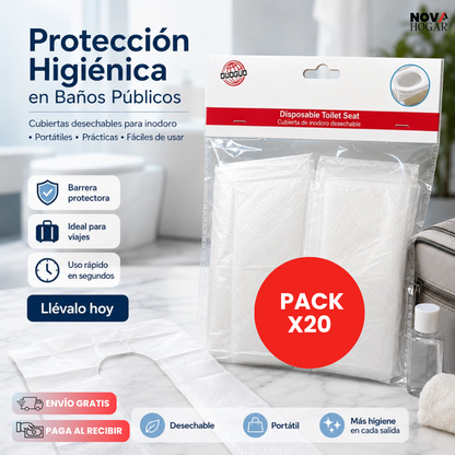 FlushShield™ Pack x20  Protector Higiénico Para Inodoro