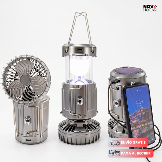 TriVent™ Lampara Solar 3 En 1