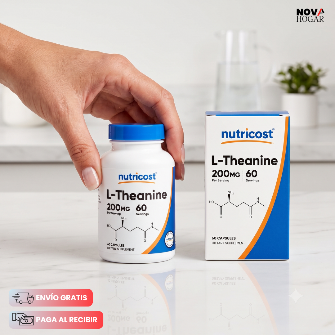 L-theanine 60 Cápsulas Para Concentración Sin Estrés