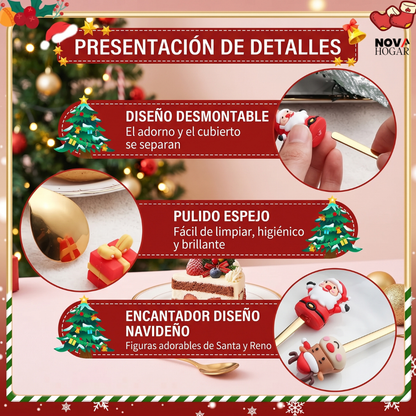 EverMerry Cutlery™ Cucharas Festivas Navidad Acero Inoxidable
