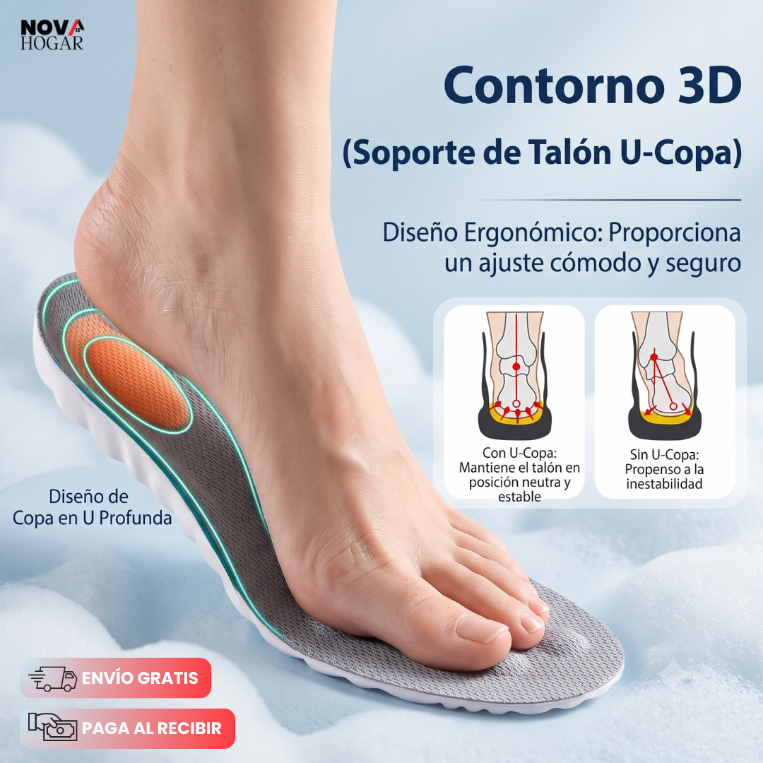ErgoStep™ Plantillas Ortopédicas con Tecnología 4D Cloud