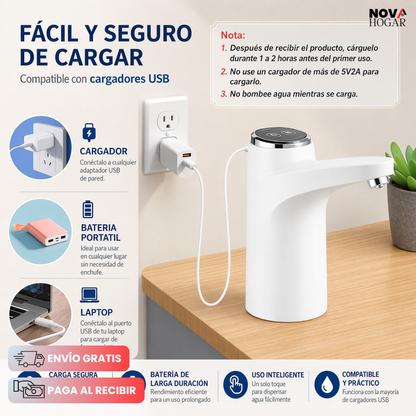 HydraTouch™ Dispensador Automático De Agua Recargable