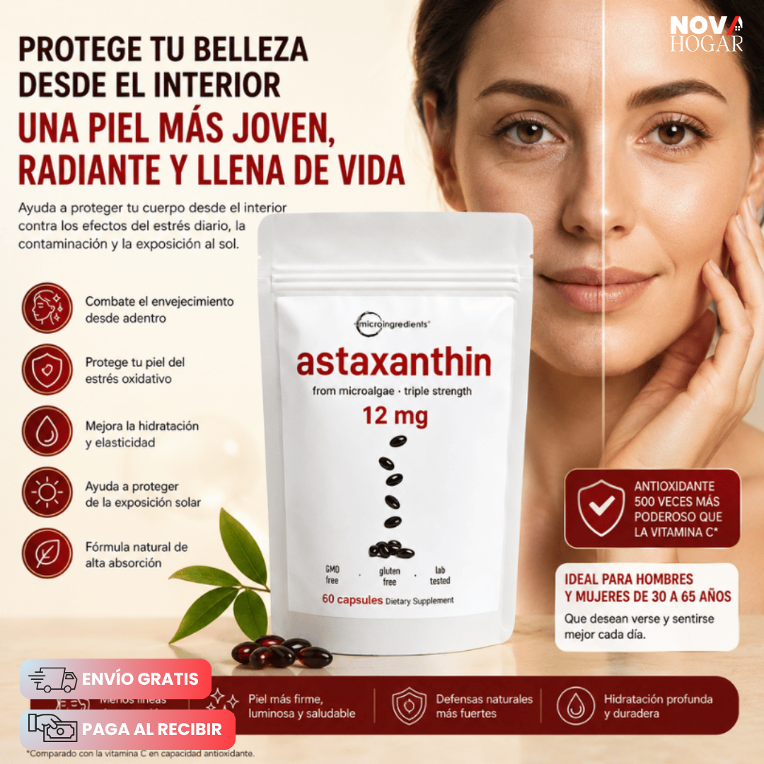 Astaxanthin En Softgels Suplemento Antioxidante De Alta Potencia