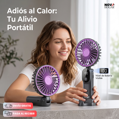 AirSmart™ Mini Ventilador Portátil Pantalla Digital