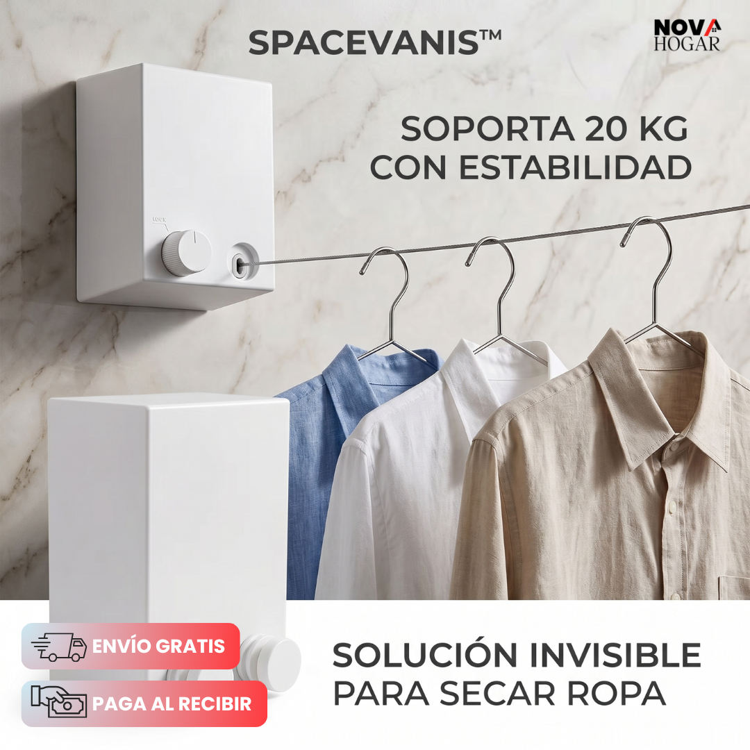 SpaceVanis™ Tendedero Retráctil Que Ahorra Espacio