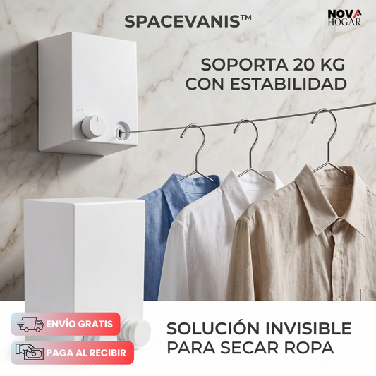 SpaceVanis™ Tendedero Retráctil Que Ahorra Espacio