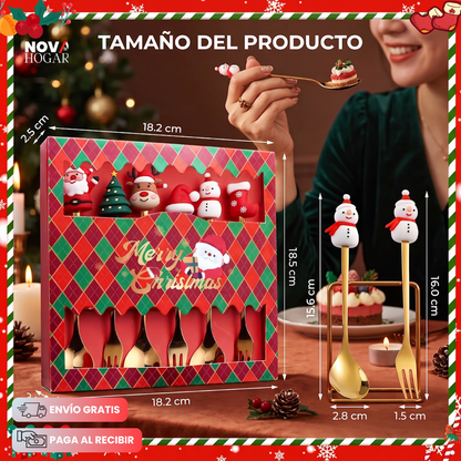 EverMerry Cutlery™ Cucharas Festivas Navidad Acero Inoxidable