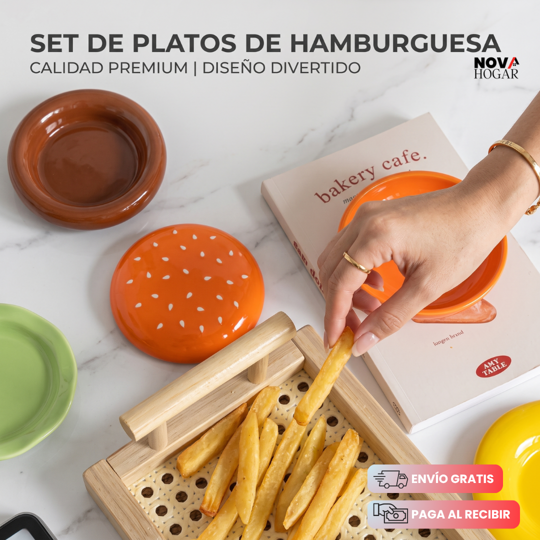 BurgerStack™ Set De Platos De Hamburguesa