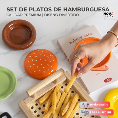 BurgerStack™ Set De Platos De Hamburguesa