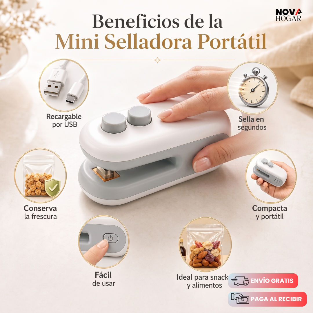 FreshSeal™ Sellador Térmico Portátil Recargable