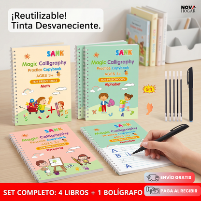 InkVanished™ Set De 4  Cuadernos Mágicos Reutilizables