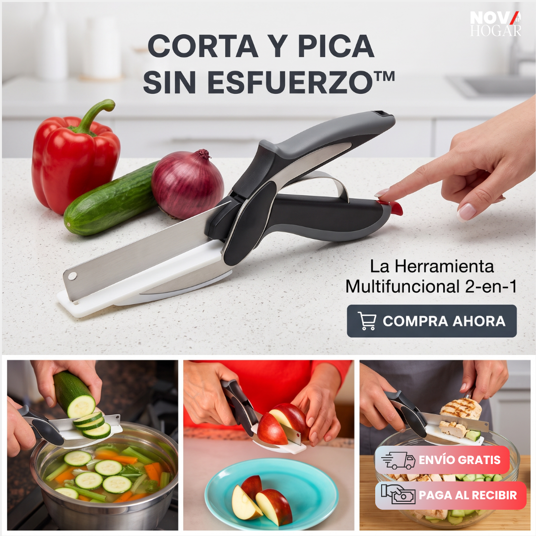 SliceMate™ 2 en 1 Cuchillo Con Tabla Integrada