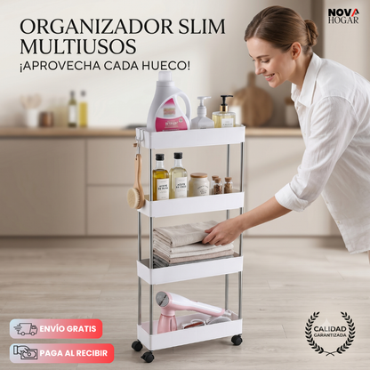 SlimSpace™ Organizador Delgado Con Ruedas Multiusos