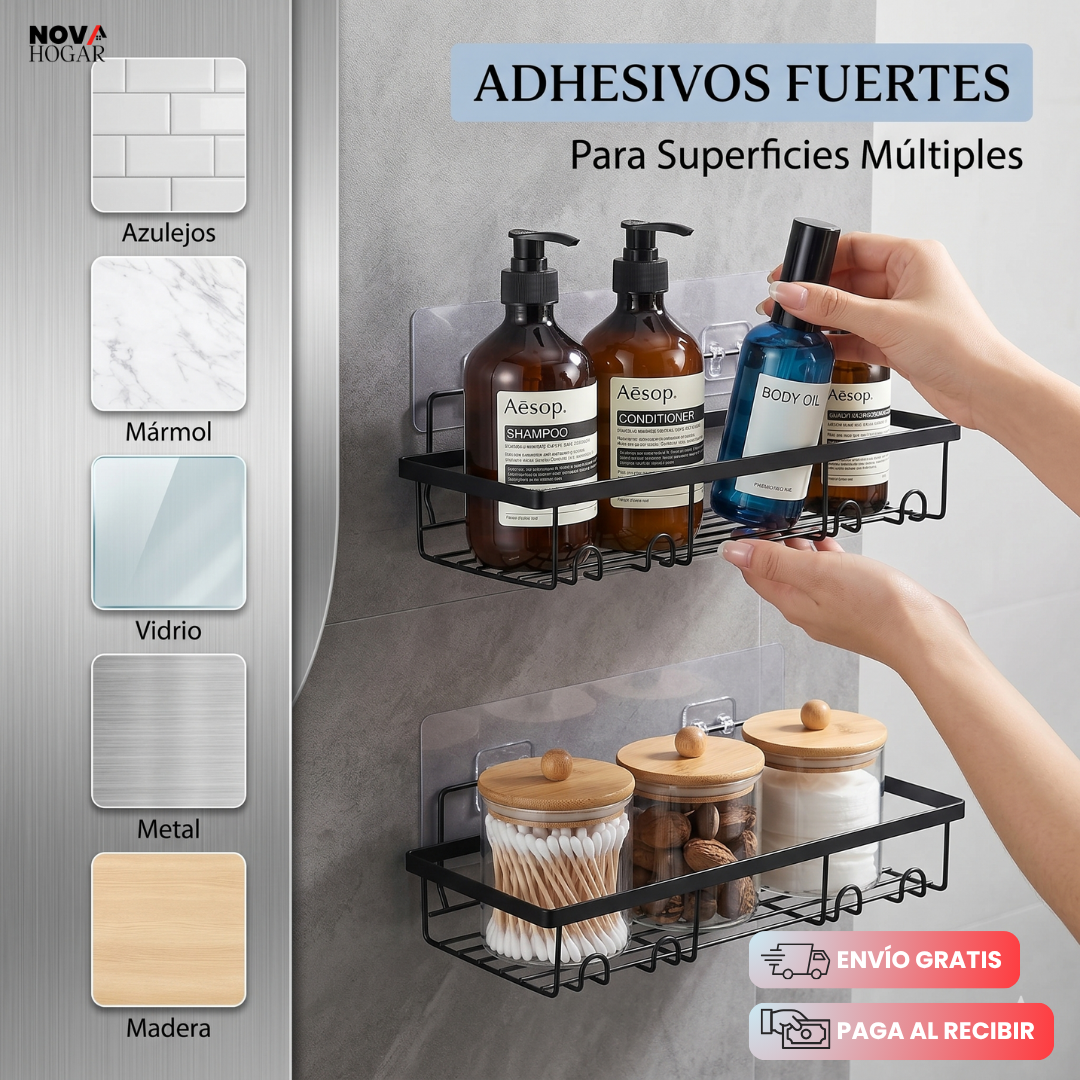 BathRack™ Pack x5 Organizador de Baño Premium