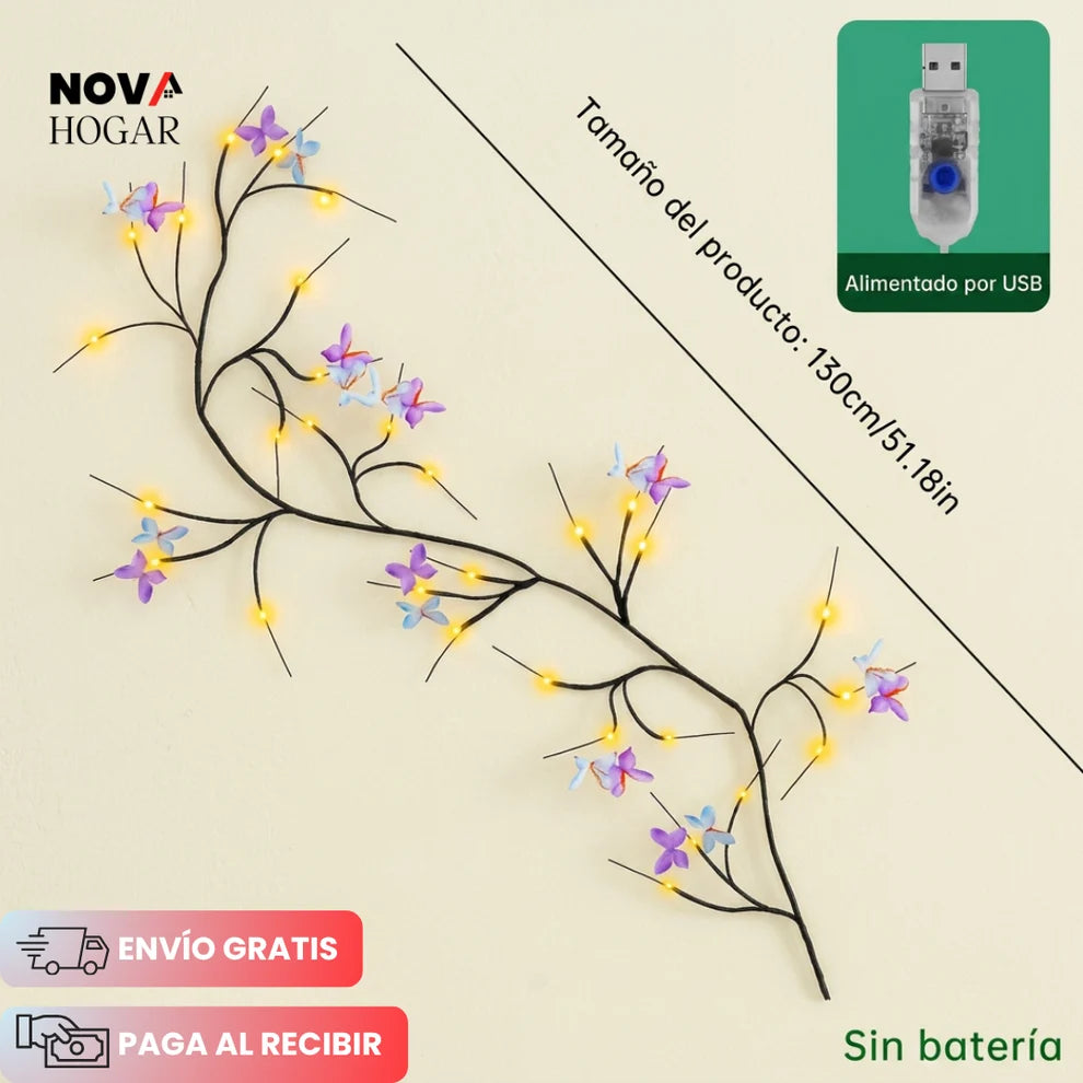 MagicVine™ Enredadera Iluminada con Mariposas