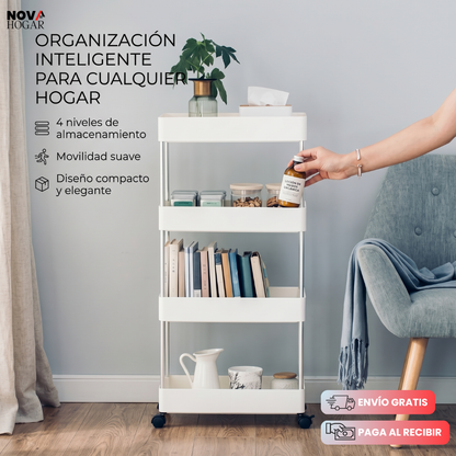 SlimSpace™ Organizador Delgado Con Ruedas Multiusos