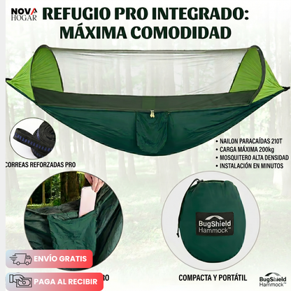 BugShield Hammock™ Hamaca Resistente Con Mosquitero