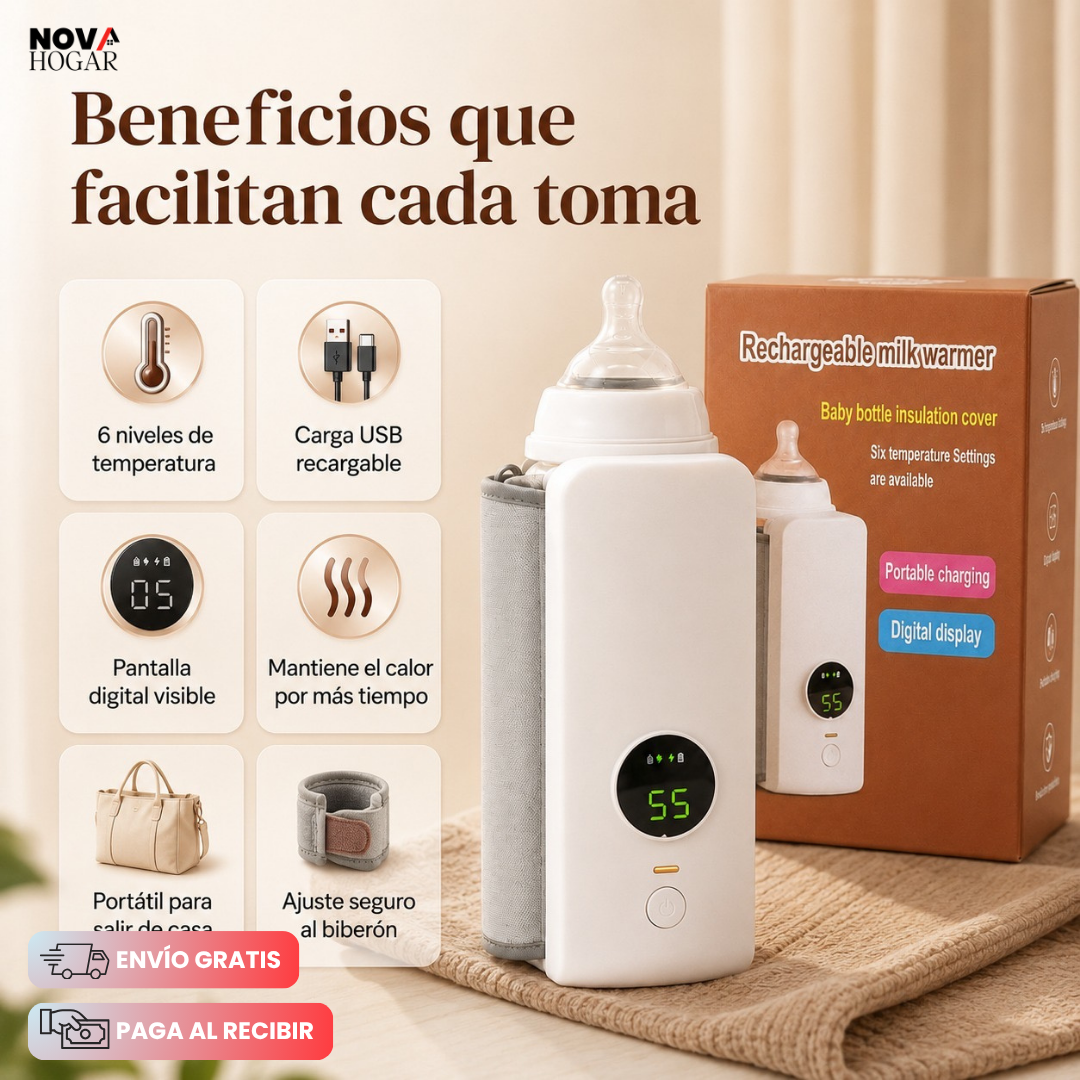 GoWarm™ Calentador de Biberón Portátil y Recargable