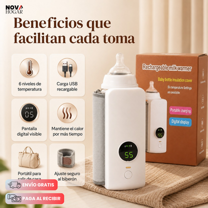 GoWarm™ Calentador de Biberón Portátil y Recargable