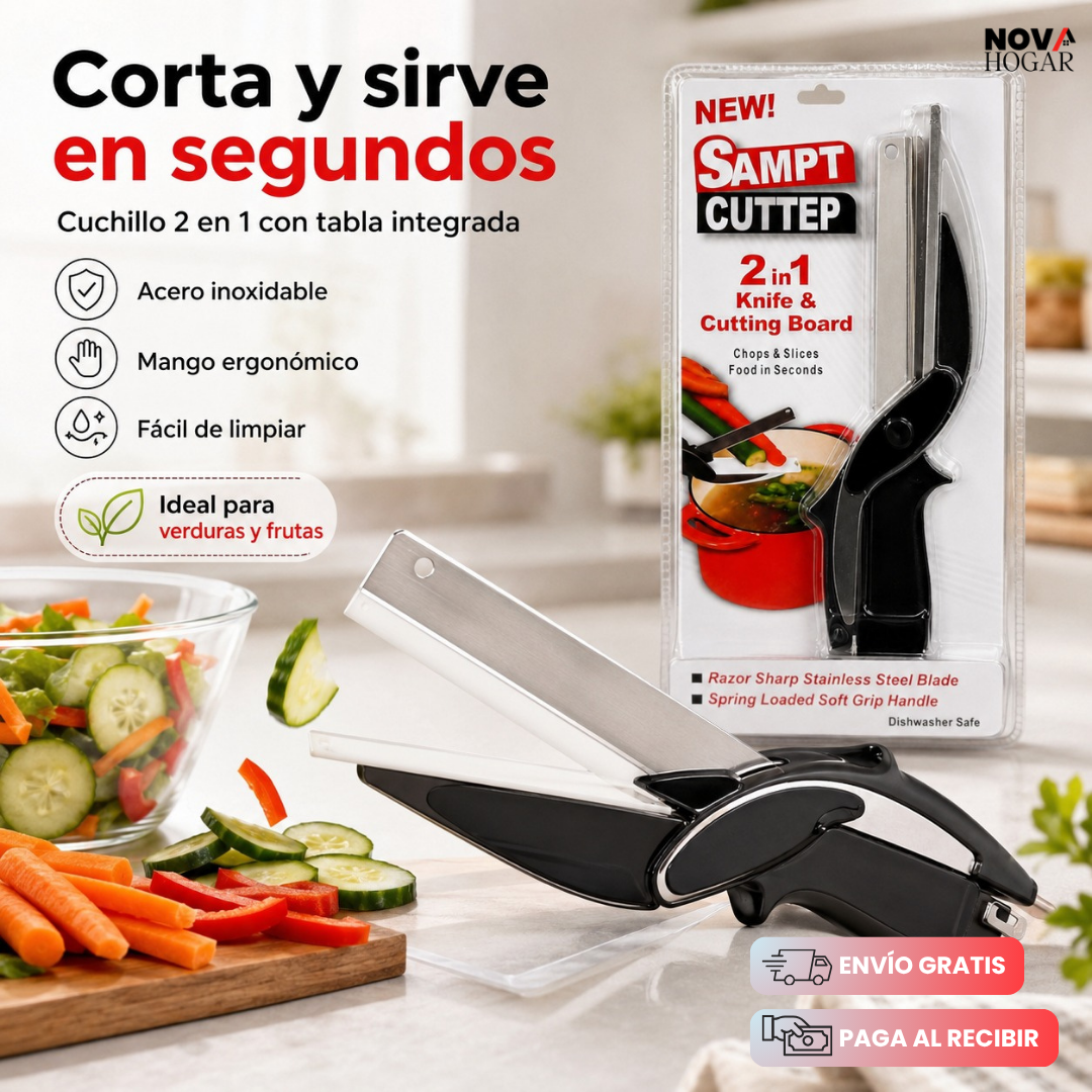 SliceMate™ 2 en 1 Cuchillo Con Tabla Integrada