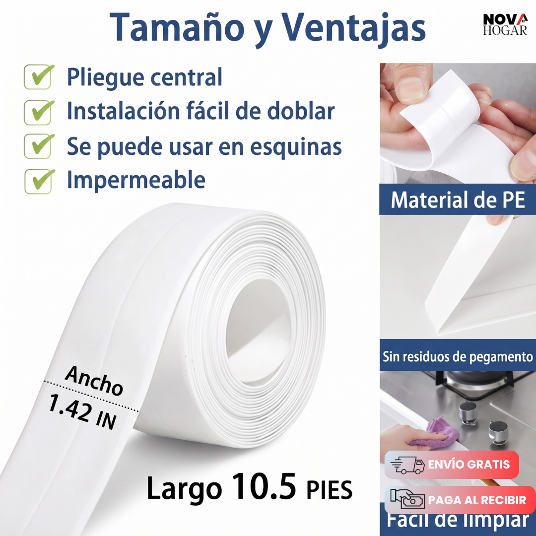 QuickCaulk Strip™ Cinta Selladora Fácil Instalación