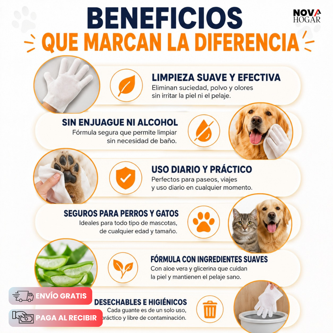 PawGlove™ Guantes Húmedos Para Mascotas