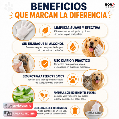 PawGlove™ Guantes Húmedos Para Mascotas
