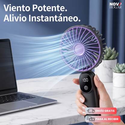 AirSmart™ Mini Ventilador Portátil Pantalla Digital