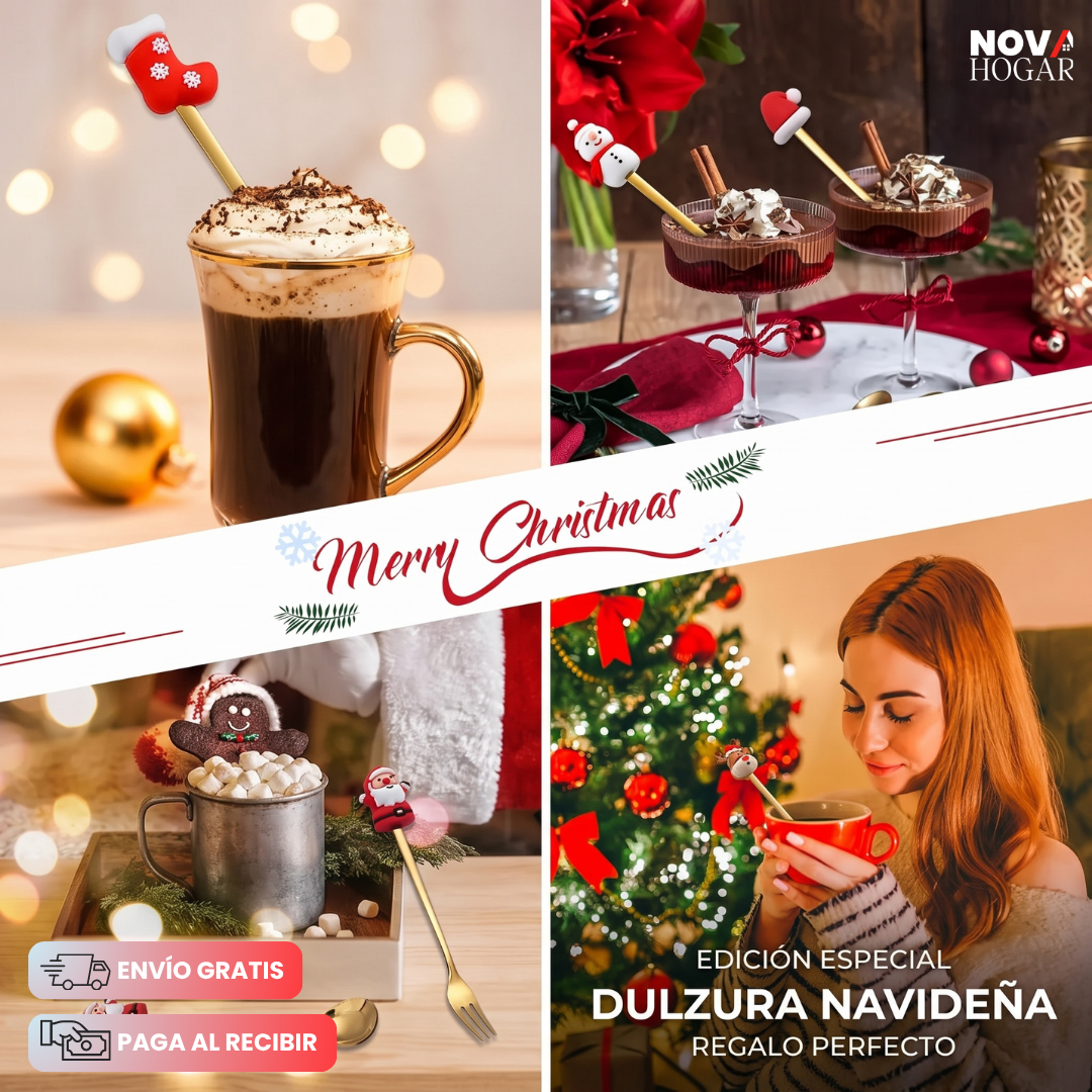 EverMerry Cutlery™ Cucharas Festivas Navidad Acero Inoxidable