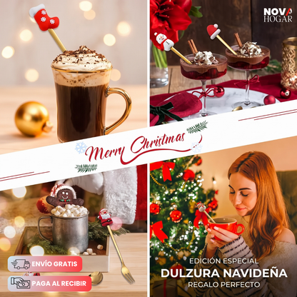 EverMerry Cutlery™ Cucharas Festivas Navidad Acero Inoxidable