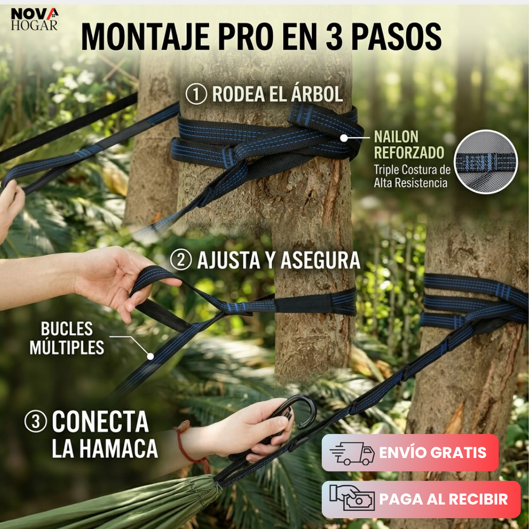 BugShield Hammock™ Hamaca Resistente Con Mosquitero