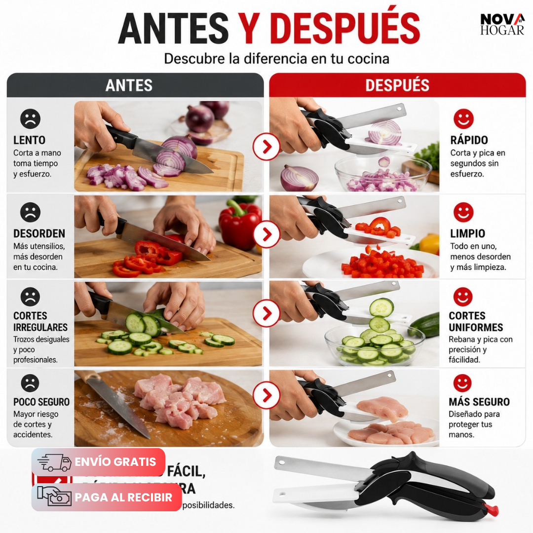 SliceMate™ 2 en 1 Cuchillo Con Tabla Integrada