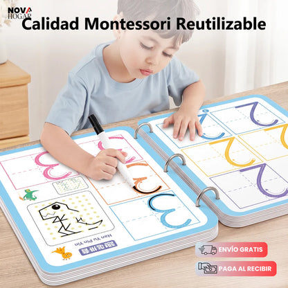 MagicTrace™ Kit Completo de Cuaderno De Trazos Reutilizable