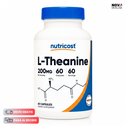 L-theanine 60 Cápsulas Para Concentración Sin Estrés
