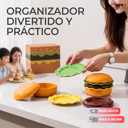 BurgerStack™ Set De Platos De Hamburguesa