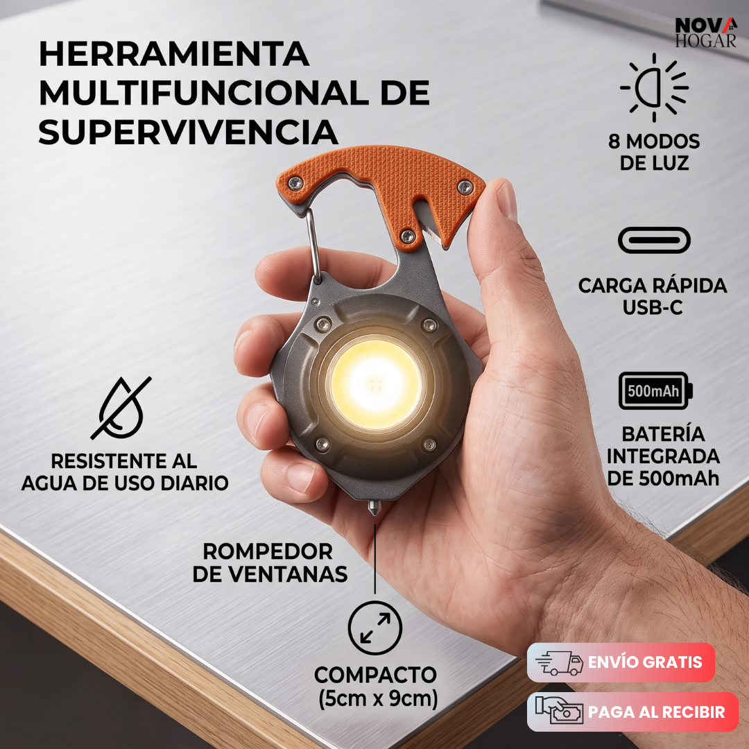 OmniSpark™ Linterna De Bolsillo Multifuncional Todo En Uno