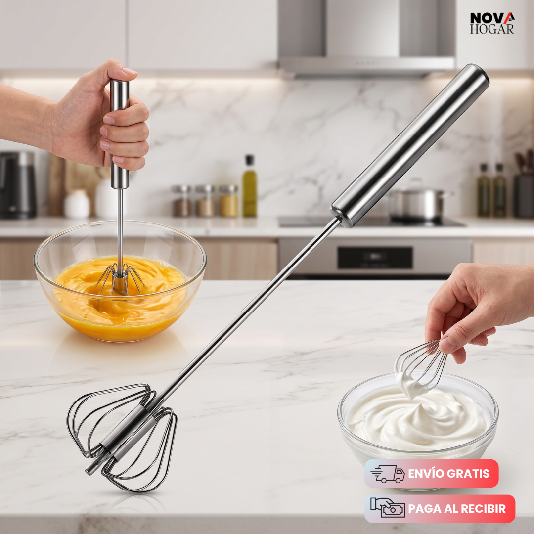 QuickMix Pro™ 2x1 Batidor Semiautomático De Acero Inoxidable