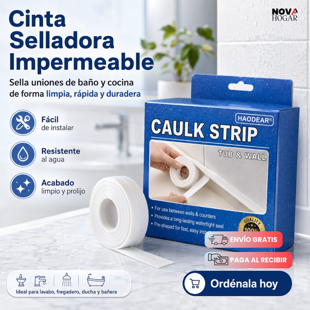 QuickCaulk Strip™ Cinta Selladora Fácil Instalación