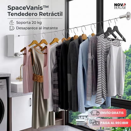 SpaceVanis™ Tendedero Retráctil Que Ahorra Espacio