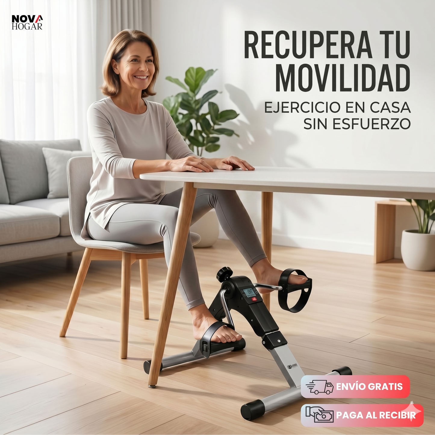SilverStride™ Mini Bicicleta Estática Portátil