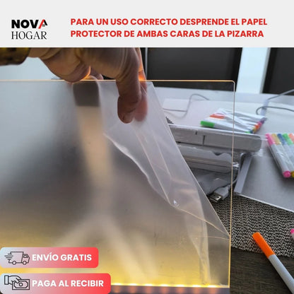 LumiSketch™ Pizarra Acrílica con Luz LED 30x20cm