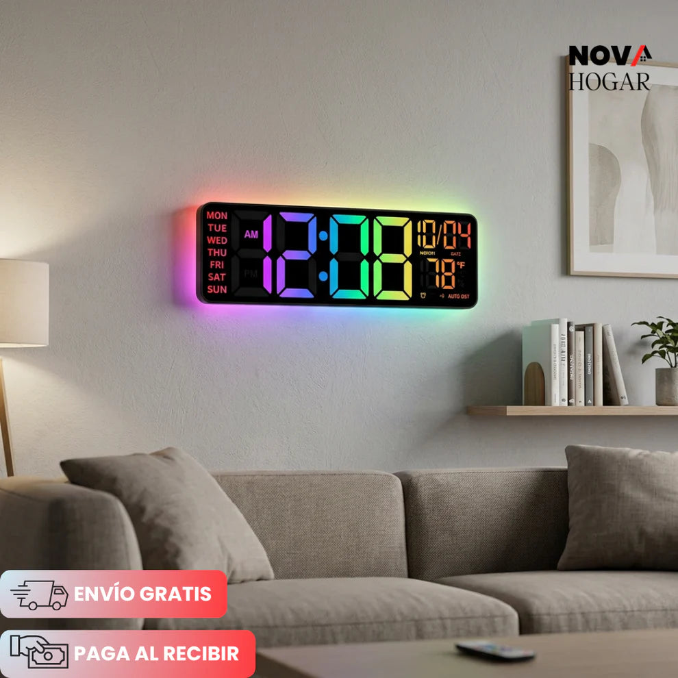 SmarTime™ Reloj Digital de Pared de Gran Tamaño